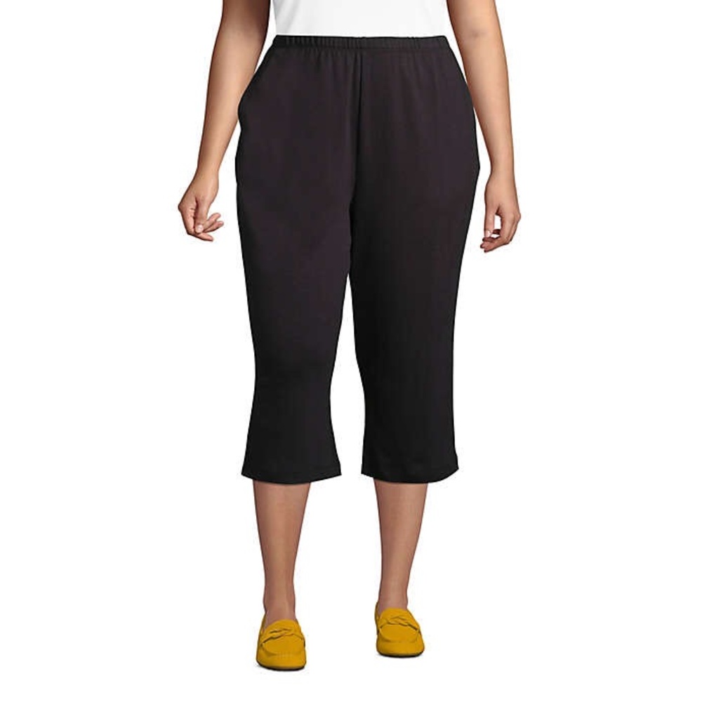 Lands End plus size black cotton Capri size 2X